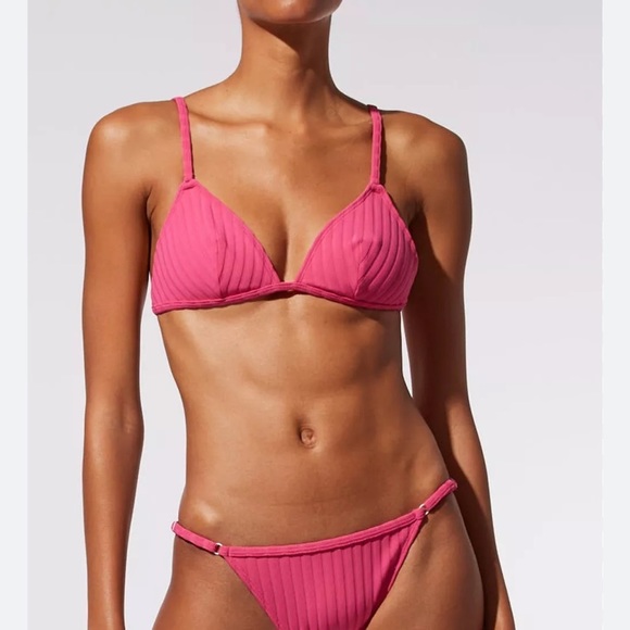SOLID & STRIPED THE LULU RIBBED TOP Orchid Pink medium m med - Picture 1 of 5